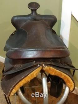 Vintage Collectors Western Roping Horse Equestrian Leather Saddle-15 FQHB