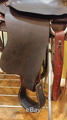 Vintage Collectors Western Roping Horse Equestrian Leather Saddle-15 FQHB
