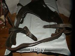 Vintage Colliery Leather Pony Horse Bridle. And Harness (pit Pony)