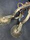 Vintage Cowboy Horse Show Spurs From Chile- Beautiful Details WithLeather Strings