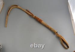 Vintage Cowboy Riding Horse Quirt Whip with Wrist Loop 33