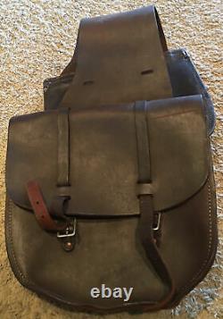 Vintage Cowboy Thick Leather Saddle Bags(Horse or Motorcycle) Good Condition