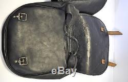 Vintage Cowboy Western heavy Leather throw over Handmade Horse Saddle Bags