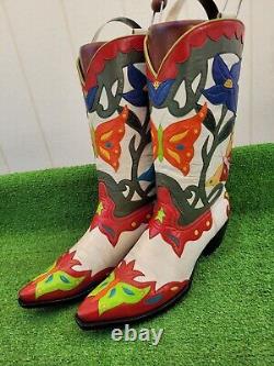 Vintage? Crazy Horse? Full Tooled? Butterfly? Floral? Western? Boots 10.5 D