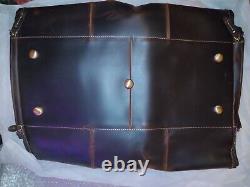 Vintage Crazy Horse Leather 2-in-1 Carry-On Garment Bag