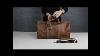 Vintage Crazy Horse Leather Duffle Bag Travel Bag With Shoes Compartment