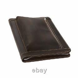 Vintage Crazy-Horse Leather Portfolio for Galaxy Tab S4/ Tab S5e/ Tab S6, Pad