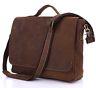 Vintage Crazy Horse Leather Tote Briefcase Messenger Bag Shoulder Bag Handbag