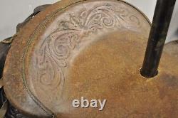 Vintage Custom Leather Horse Saddle Floor Lamp with Horseshoe Base