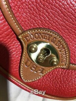 Vintage DOONEY & BOURKE Cavalry Body Belt Bag Red Crossbody Leather USA