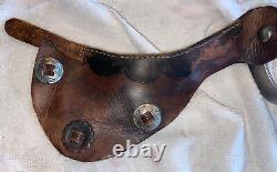 Vintage Dale Chavez Western Horse Spurs w Leather Straps Made In USA