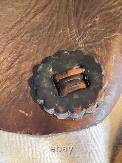 Vintage Dale Chavez Western Horse Spurs w Leather Straps Made In USA