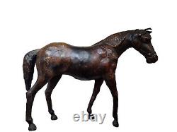 Vintage Dimitri Omersa Leather Horse Sculpture Abercrombie Fitch Liberty London