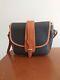 Vintage Dooney & Bourke All Weather Leather Equestrian Over Under Tack Bag