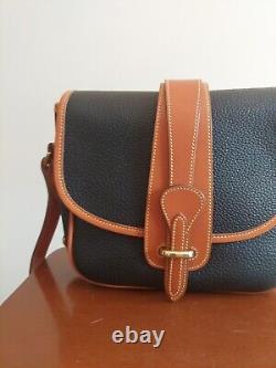 Vintage Dooney & Bourke All Weather Leather Equestrian Over Under Tack Bag