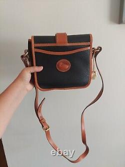 Vintage Dooney & Bourke All Weather Leather Equestrian Over Under Tack Bag