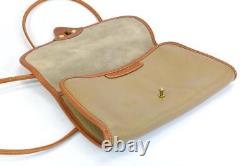Vintage Dooney & Bourke All Weather Leather Pochette Model R77 Cavalry Bag
