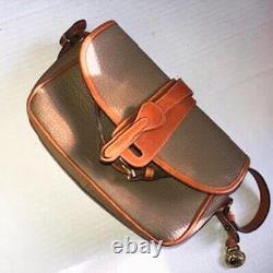 Vintage Dooney & Bourke Equestrian pebbled grain leather Taupe handbag