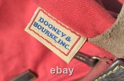 Vintage Dooney & Bourke Leather Saddle All Weather Banana With Pockets EUC