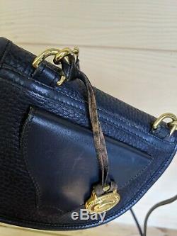 Vintage Dooney & Bourke Navy Cavalry All Weather Leather Handbag