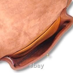 Vintage Dooney & Bourke Nubuck Brown Leather Cavalry Crossbody Bag Belt Purse