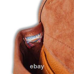 Vintage Dooney & Bourke Nubuck Brown Leather Cavalry Crossbody Bag Belt Purse