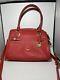 Vintage Dooney & Bourke Pebbled Leather Equestrian Buckle Satchel Bag Red rare