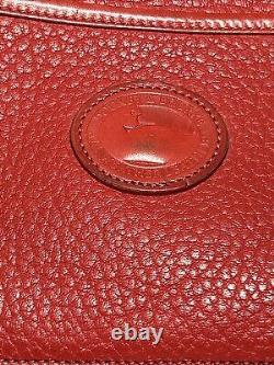 Vintage Dooney & Bourke Pebbled Leather Equestrian Buckle Satchel Bag Red rare