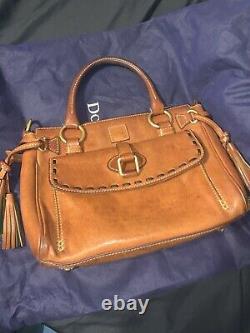 Vintage Dooney Bourke handbag, crossbody and shoulder thick leather purse