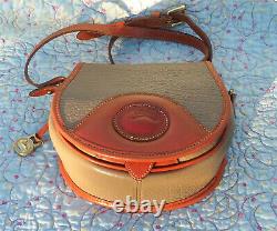 Vintage Dooney and Bourke Cavalry Flap Bag Taupe / Tan U. S. A