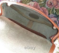 Vintage Dooney and Bourke Cavalry Flap Bag Taupe / Tan U. S. A