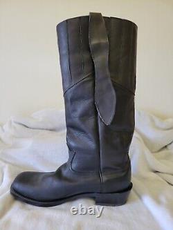 Vintage Durango Men's Mule Ear Black Leather Boots Cavalry LEM7400 Size 13D