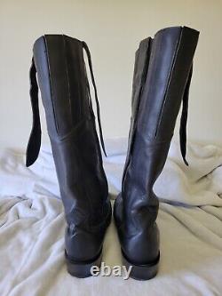 Vintage Durango Men's Mule Ear Black Leather Boots Cavalry LEM7400 Size 13D