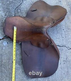 Vintage English Brown Leather Horse Riding Saddle 20th Century 3127 15