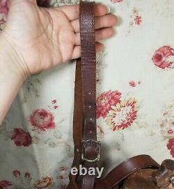 Vintage Equestrian Horse Western Saddle Leather Crossbody Cowgirl Purse Handbag