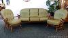 Vintage Ercol Windsor Sofa 2 Windsor Armchairs Upholstered In Green Leather