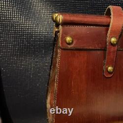 Vintage Etienne Aigner 60's Oxblood Leather Satchel Equestrian Doctor Handmade
