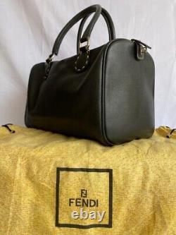 Vintage Fendi Leather Selleria Bag With Horse Logo Tote Handbag