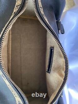 Vintage Fendi Leather Selleria Bag With Horse Logo Tote Handbag