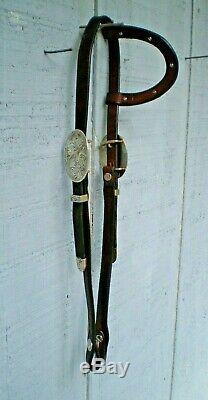 Vintage Fleming Leather and Silver Show Horse Bridle-1970's