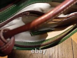 Vintage Florence Leather Bag HORSE IN PELLE green Asymmetrical Vfine Backpack Co