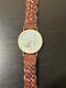 Vintage Fossil BW-6716 Sea Horse Shell Stone Face 1994 Very Rare Mens Watch