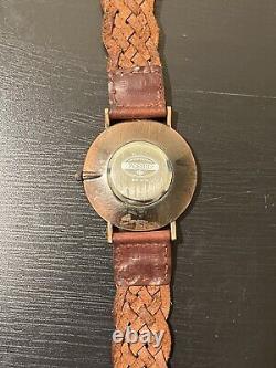 Vintage Fossil BW-6716 Sea Horse Shell Stone Face 1994 Very Rare Mens Watch