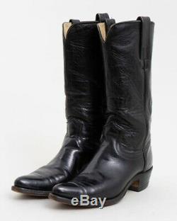 Vintage Frye Black Leather Cowgirl Boots Women's 6C Western Point Toe 9N14104