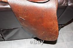Vintage GG Kieffer Brown Leather Horse Saddle English 17 Munchen Dressage