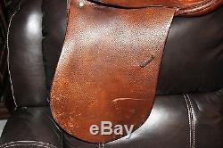 Vintage GG Kieffer Brown Leather Horse Saddle English 17 Munchen Dressage