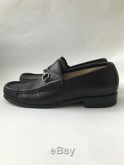 Vintage GUCCI Brown Leather Horse Bit Classic Loafers with Box Women's Size 7.5 B