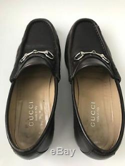 Vintage GUCCI Brown Leather Horse Bit Classic Loafers with Box Women's Size 7.5 B