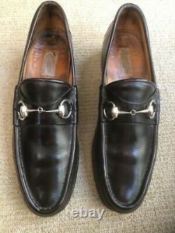 Vintage GUCCI Dark Brown Sz 43, (9 1/2) Men Horse Bit Loafers