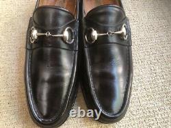 Vintage GUCCI Dark Brown Sz 43, (9 1/2) Men Horse Bit Loafers